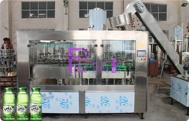 20000BPHアロエのパルプ ジュースの充填機のガラス ビンは1の飲み物の満ちる行を炭酸塩化した3
