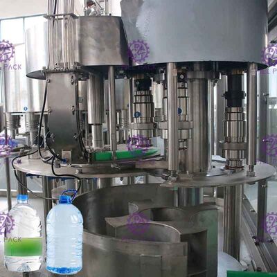 PLC制御を用いる2500BPH容量5Lのびんの飲料水の詰物の植物