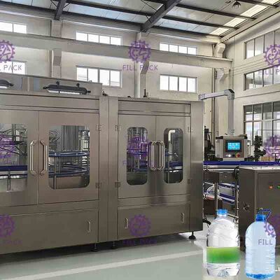 3L / 1つのRinserの注入口のふた締め機装置/植物/機械/システム/ラインに付き5L/10L天然水のプラスチックびん2つ