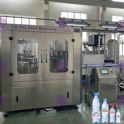 自動飲料水の充填機、ステンレス鋼びん詰めにされた水生産ライン