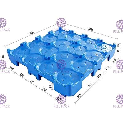 カスタマイズされる5ガロンの水差しのための5つの層の最下のリサイクルされたプラスチック パレットを着色しなさい