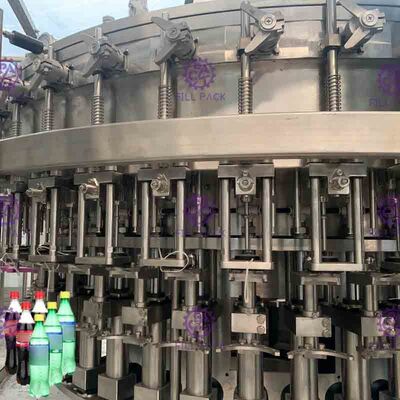 1つの一体鋳造の清涼飲料のコーラのびんの充填機/装置/ライン/植物/システムに付きプラスチック ガラス3つをかわいがって下さい