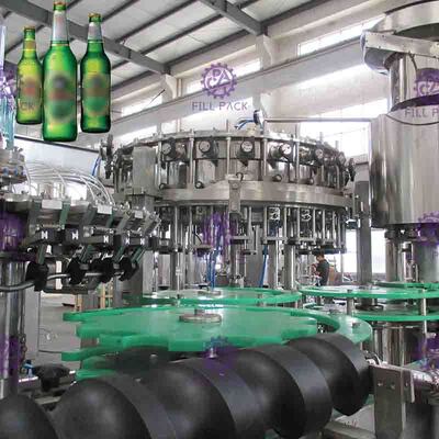高速ビール充填機のガラス ビンの注入口装置、釣り合った圧力