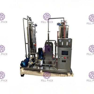 二酸化炭素のミキサー1500L/Hのための版交換体の炭酸塩化の植物が付いている二重タンク