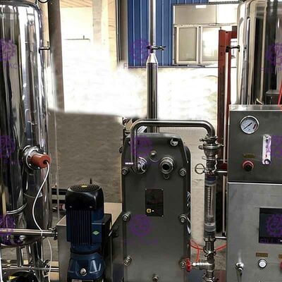 二酸化炭素のミキサー1500L/Hのための版交換体の炭酸塩化の植物が付いている二重タンク