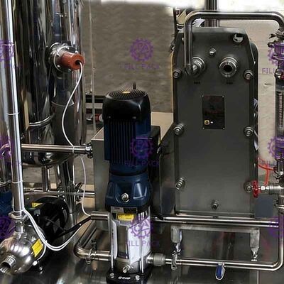 二酸化炭素のミキサー1500L/Hのための版交換体の炭酸塩化の植物が付いている二重タンク