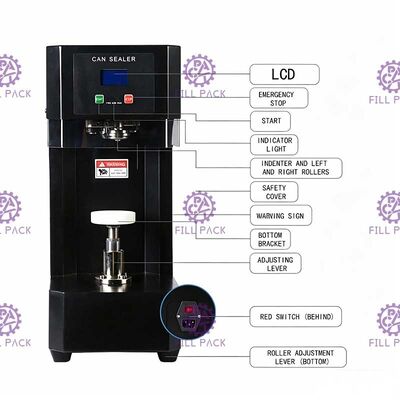 デスクトップの半自動デジタル缶のSeamerはシーリング機械ペットできるシーラーできる