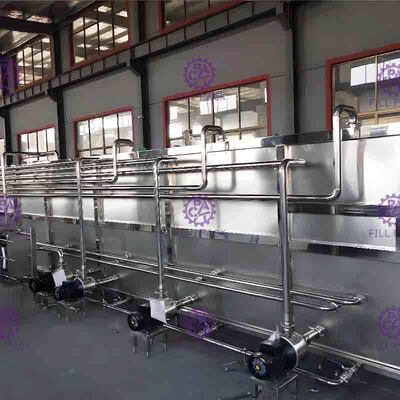 熱い詰物の飲み物のびんのパッキング機械ジュースの冷却の滅菌装置システム飲料工業