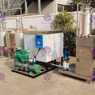 SUS304 清涼飲料の加工ライン企業は水凍結タンク 0 - 5 を℃通気しました