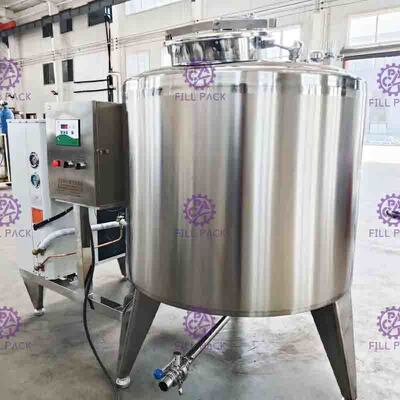 6000L新しいミルク直接冷却冷却装置システムSUS304ジャケットの貯蔵タンクの横のタイプ