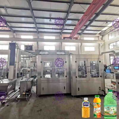 時間ねじ帽子ごとの 24 本のヘッド ジュースの充填機 8000 のプラスチックびん