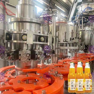 1つのMonoblockの微粒の飲料に付き自動ジュースのフルーツのパルプの満ちるおおう機械3つ