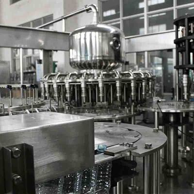 0.4Mpa 8000BPHの帽子を離れたねじれのガラス瓶のための熱い満ちるオレンジ ジュース機械