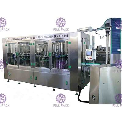10000BPH 330mlのマンゴ ジュースのびんのパッキング機械4噴霧の位置