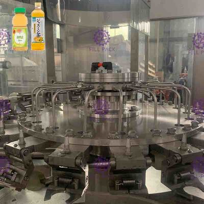 高容量のパルプ ジュースの充填機のプラスチックは PLC 制御をびん詰めにします