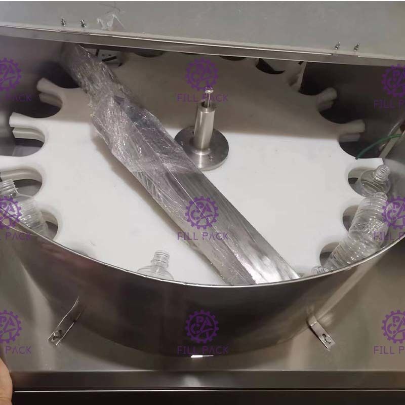 水満ちるシステムのための円形の版のタイプ小さいびんの分類機械