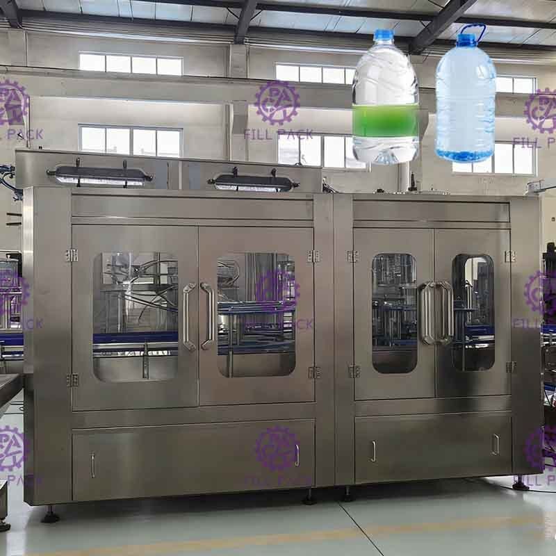 3L / 1つのびん詰めにする装置/植物/機械/システム/ラインに付き5L/10L天然水のプラスチックびん2つ