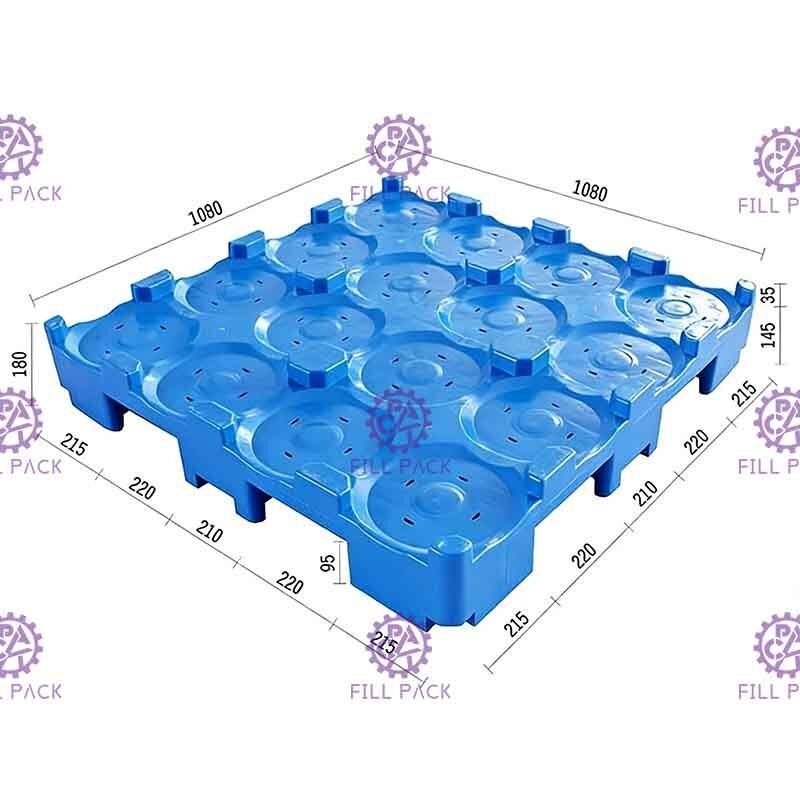 カスタマイズされる5ガロンの水差しのための5つの層の最下のリサイクルされたプラスチック パレットを着色しなさい